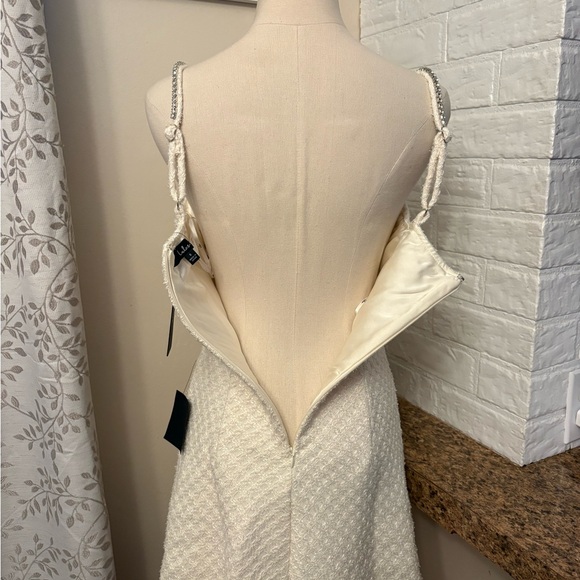 Elegant Cream Lulus tweed Dress women’s small - Picture 6 of 10